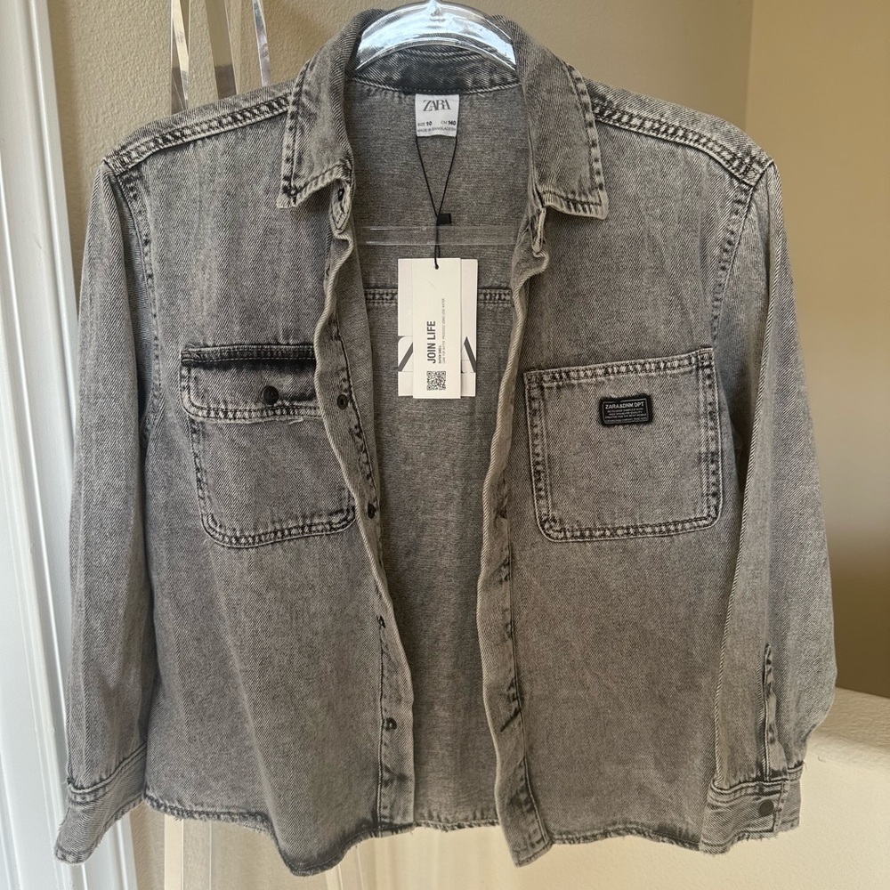 NWT ZARA Boys Jean Button Down